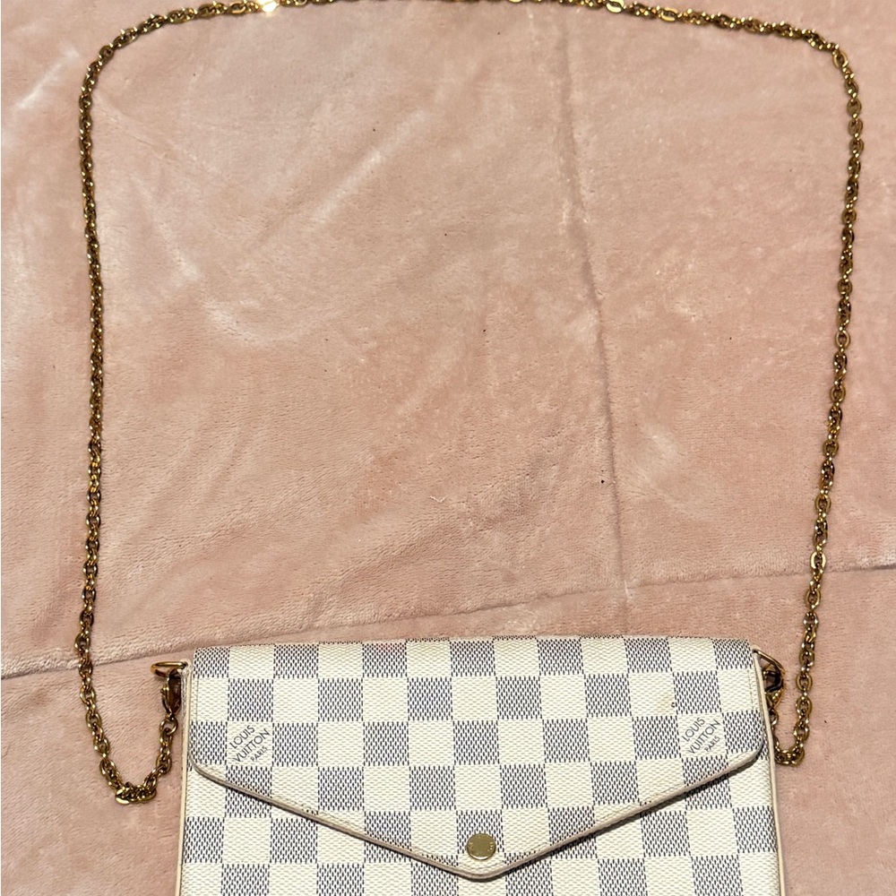 Checkered White and Gray Women's Bag